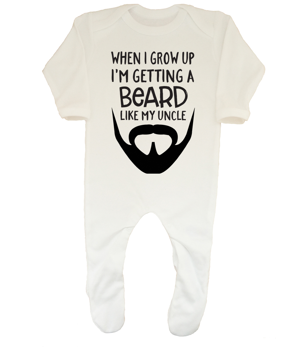 When I Grow Up I'm Getting a Beard like Uncle Sleepsuit Romper