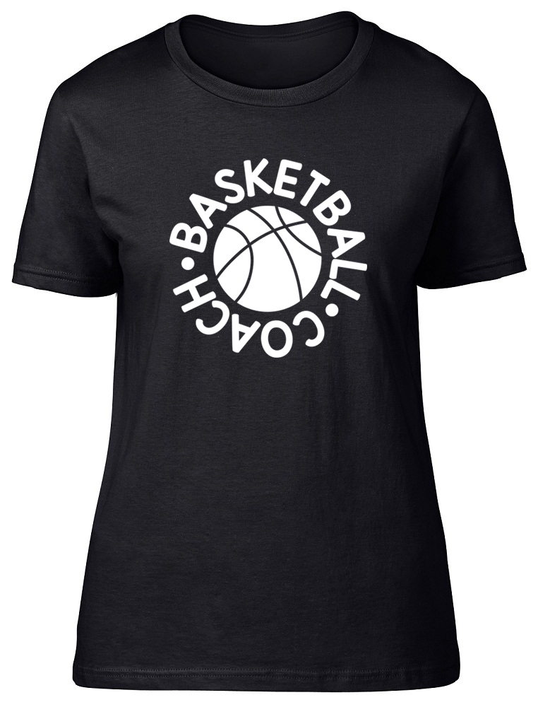 Basketball Coach Womens Ladies Fitted Short Sleeve Tee T-Shirt | eBay