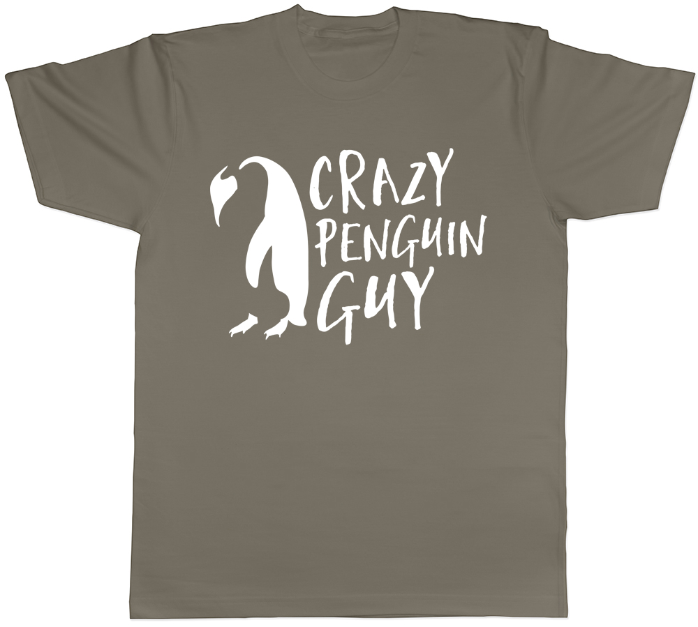 Crazy Penguin Guy Mens Gents Birthday Gift T-Shirt