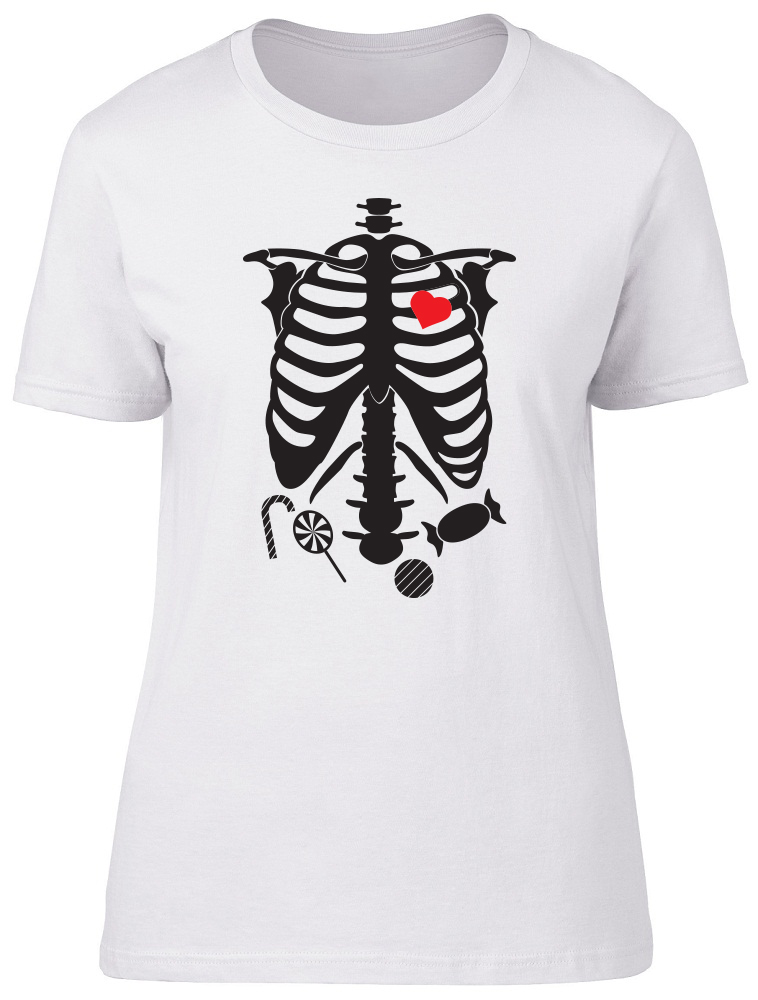 Halloween Skeleton Body Ladies Womens Fitted T-Shirt