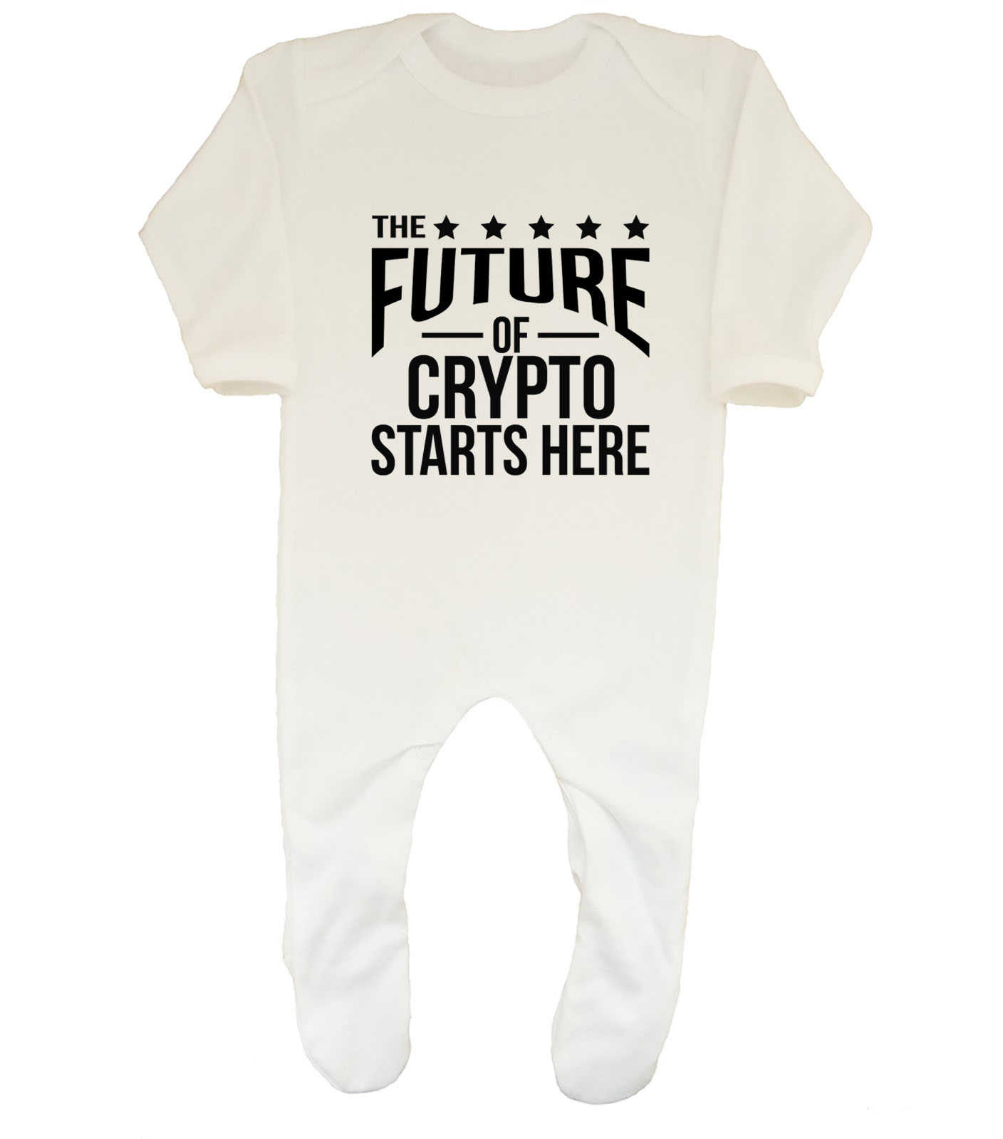 The future of Crypto Starts Here Baby Grow Sleepsuit Boys Girls | eBay UK
