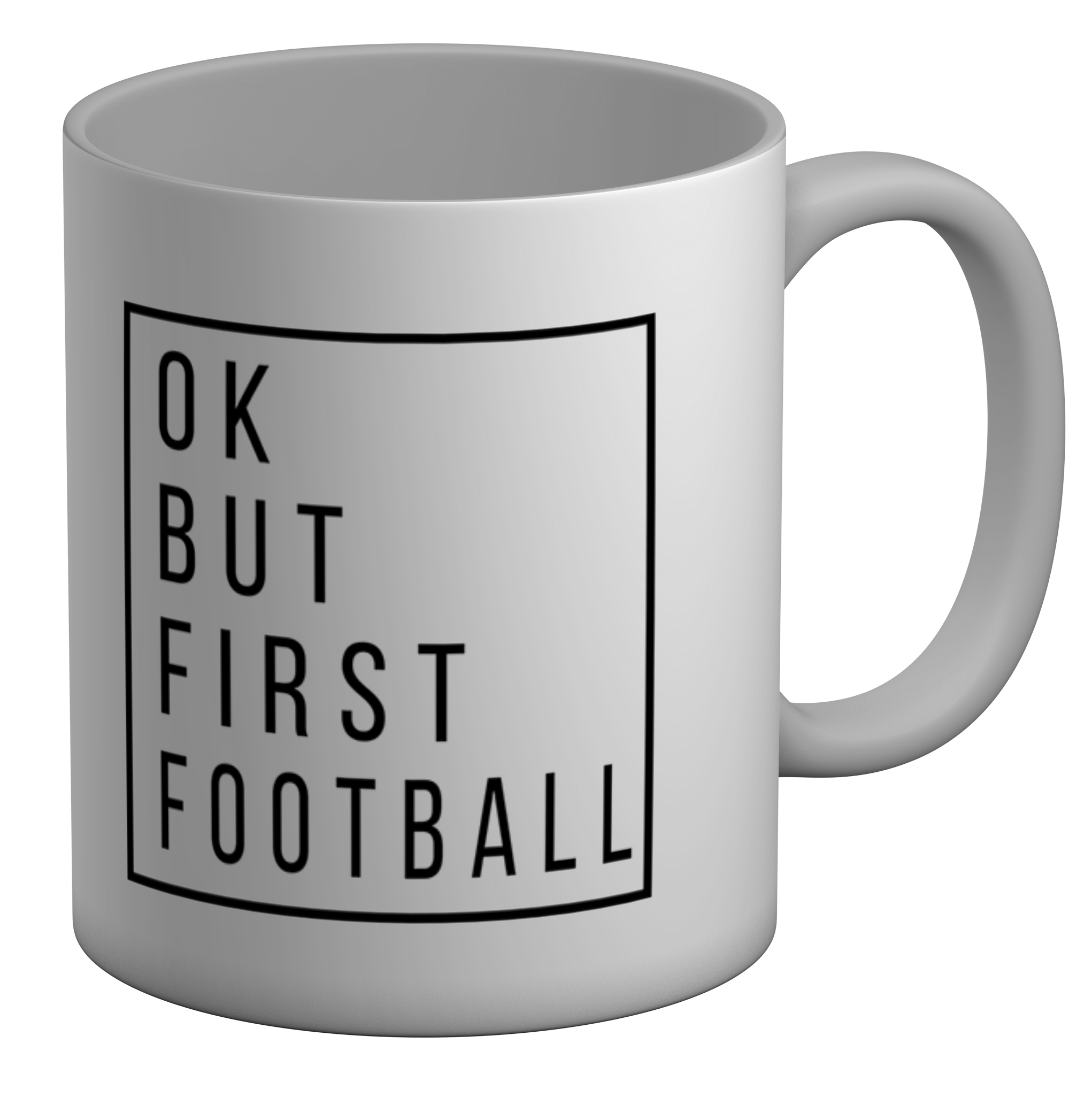 Ok but First Football White 11oz Mug Cup - Afbeelding 1 van 1